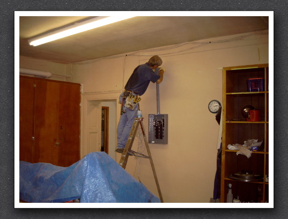 Michael doing wiring